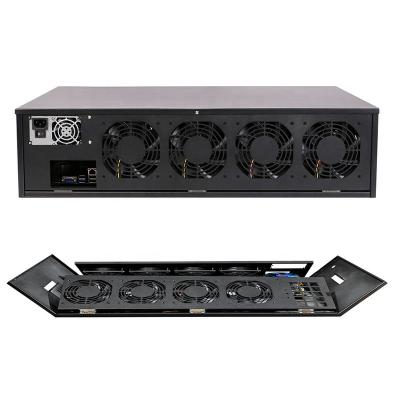 China B75 65cm Workstation Fans 8GPU 8 Quiet Installation Live Broadcast Game Computer Server Case Chassis Adapt To 3080 3090 Computer Chassis for sale