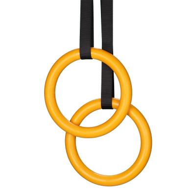 China ABS Gymnastic Rings ABS With Nylon Strap Pull Ups And Dips For Home Gym Full Body Workout for sale