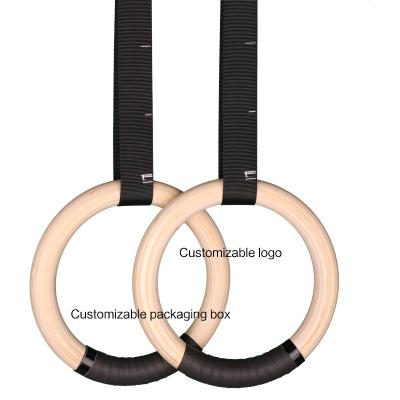 China Birch Wood Gymnastic Rings , Fitness Rings Exercise Rings for sale