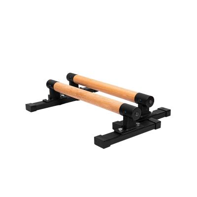 China Wooden Universal Lift Up Bars With Full Non-Skid Baseplate Lift Up Handles For Floor Workouts for sale