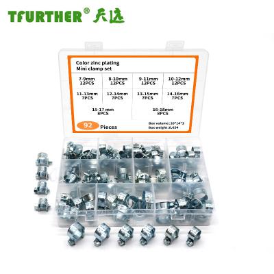 China Metal Colored Galvanized Mini Clamp Set 92PCS for sale