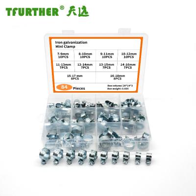 China Premium 84PCS Metal Iron Galvanized Mini Clamp Set for sale