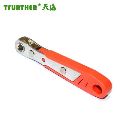 China 36 Teeth Mini Ratchet Screwdriver Plastic Small Space Maintenance Reversible Operation Batch Key Dual Function L Head Socket for sale