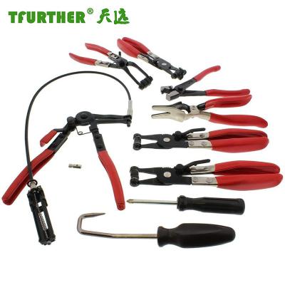 China 9 Piece Package Pliers Tool Set Car Water Pipe Gauge Straight Throat Package Pliers Clamp Tool Pliers for sale