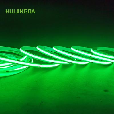 China Residential Wholesale Cheap Color COB LED Flexible Strip 12v 24v 8mm IP20 480leds/m 11W/M Green for sale