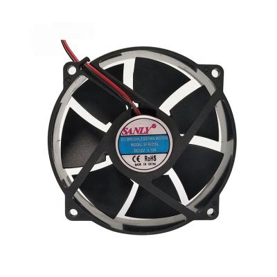 China Polarity Pad 96x26mm DC 9225 12V 24V Round Axial Flow Air Cooling Fan for sale