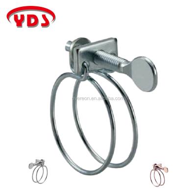 China Lightweight High Quality Stainless Steel Double Wire Turn Main Pipe Clamp Pipe Fitting for sale