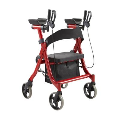 China Professional Foldable Adjustable Heaven and Earth Rollator Walker For Health Care Aluminum Alloy Hot Selling Health Care for sale