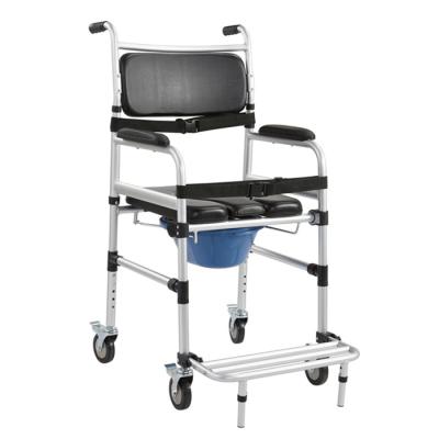 China Aluminum Alloy Health Care Supply Portable Padded Bedside Seat Commode Chair for sale