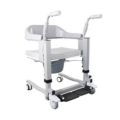 China Transferring Patients Between Chairs And Beds Mild Steel Frame Shower Transfer Chair Waterproof Transport Commode Chair For Elderly for sale