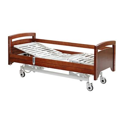 China Metal Home Care Automatic Adjustable Medical Wooden Hospital Bed for sale