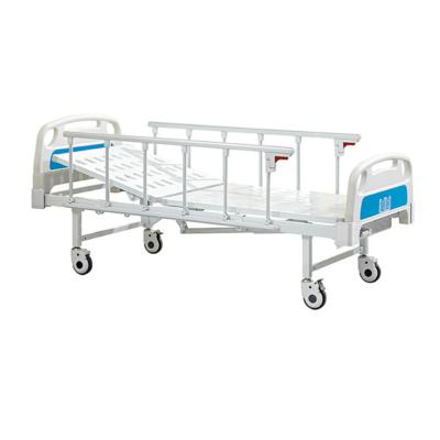 China Metal home care crank manual general metal mobile hospital bed 1 for sale