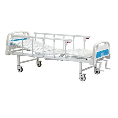 China Metal Ce Approved Cheap 2 Cranks Manual Hospital Patient Bed Price With Two Functions for sale