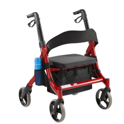 China Aluminum Alloy Adjustable Elderly Buying Medical Heavy Duty Plush Walker Rollator for sale