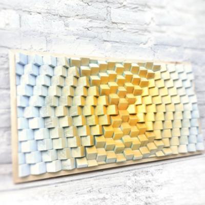 China Modern Wood Art Deco 3D Wall Art Pop Artwork Living Room Porch Hallway Decoration Painting Wood Wall Art Decor for sale