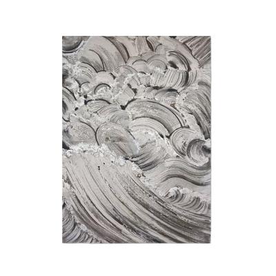 China Wabi-sabi wind oil paintings art environmental decorative painting hand-painted ocean waves materials and waves texture for sale