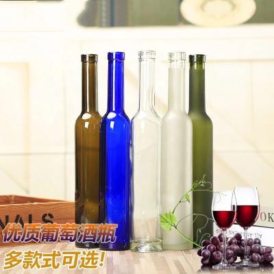 China 375ml 12oz Beverage Ice Wine Glass Bottle Liquor Bottle With Cork Stopper for sale