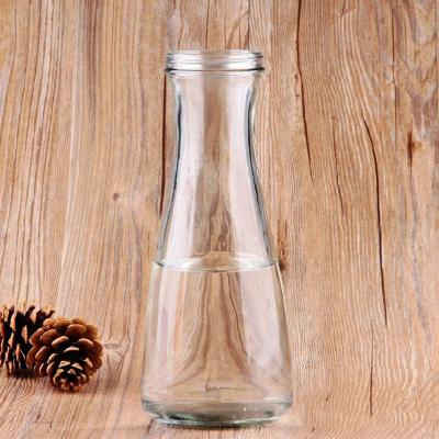 China Wholesale Clear Empty Juice Bottle Drinking Water Glass 1000ml Beverage Bottle for sale