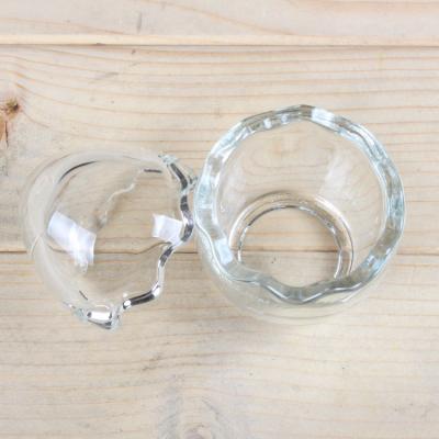 China Viable High Temperature Resistance Egg Shape Glass Pudding Bottle Glass Cooking Pot For Kitchen for sale