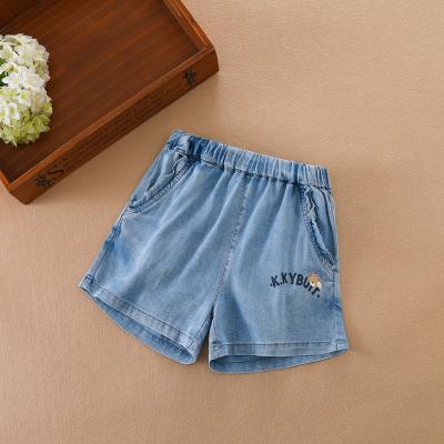 China 2022 Summer Collection Fashion Color Fade Proof Kids Clothing Babies Denim Shorts Custom Printed Design Toddler Girls Pants for sale