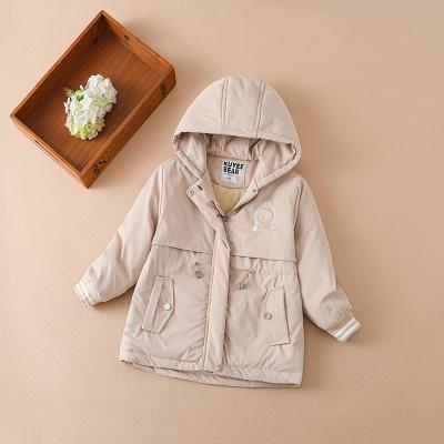 China High Quality Breathable Winter Kid Clothes Girls Jackets Wholesale Zipper Hooded Hidden Windproof Jackets For 3 To 12 Years for sale