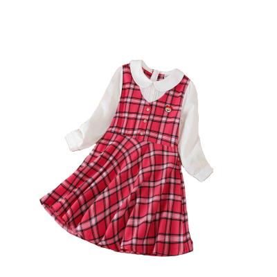 China Fashionable Anti-wrinkle And Comfortable Soft Girls Autumn Clothes Organic Fabric Girls' Cotton Dress For 2 To 12 Years for sale