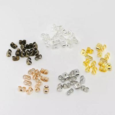 China Wholesale Comfortable Feel Zinc Alloy Indelible Earring Backs Multicolor Earring Backs For Earring Accessories For DIY Jewelry Making for sale