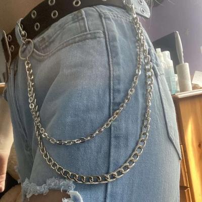 China Wholesale Feel Comfortable Fashion Goth Hip Hop Rock Charm Jeans Punk Waist Chains Custom Clothing Accessories Pants Hanging Chains for sale