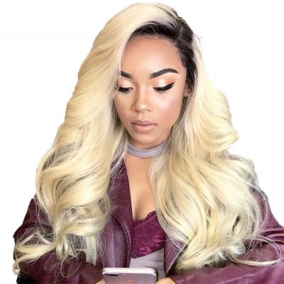 China Brazilian Body Wave 1B 613 Mink Blonde Ombre Color 100% Virgin Hair Bundles With Closure for sale