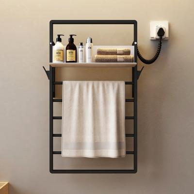 China Fashion Modern Bathroom Electric Heating Towel Rail Heated Drying Rack Towel Warmer for sale