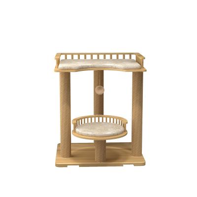 China Housing Promotionall 3 Tier Sisal Goods Various Using Cat Climbing Frame Sisacat Climbing Frame Cat Tree Scratcher for sale