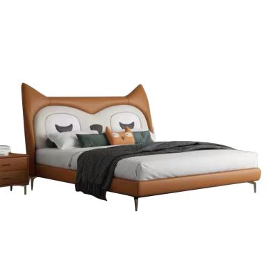 China (Others) Home Crib Bed Frame Bedroom Furniture Kids Owl Pattern Bedside Table Adjustable Modern Cute Kids Beds for sale