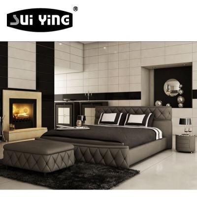 China Adjustable High Quality Lightweight Luxury Modern Furniture Set Master Bedroom Design Double Bed (Other) for sale