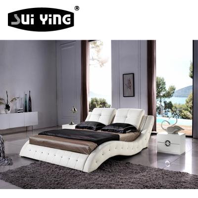 China - Latest Design Upholstered Bed Soft Fabric Bed With Headboard Bedroom Furniture for sale