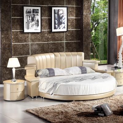 China - CY006-2019 Modern Design Round Double Bed Queen Bedroom Bed for sale