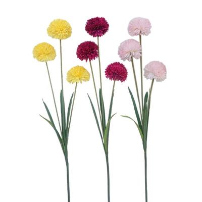 China Simulation Plastic Cheap Artificial Flower 115cm Decorative Artificial Flower 3 Heads Onion Flowers For Decoration for sale