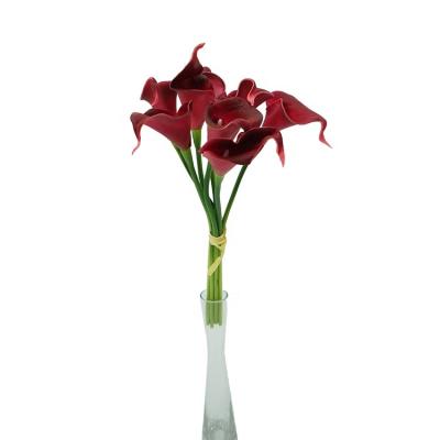 China Plastic Customized 36cm Bouquet 8 Heads Artificial Flowers Artificial Calla Lily For Wedding Decor for sale