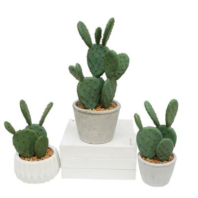 China Wholesale Durable Indoor Succulents Artificial Cactus Plants And Outdoor Decoration Plant Artificial Cacti Bonsai In Pot for sale