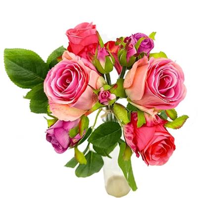 China 28Cm Real Touch Artificial Flowers Real Touch Flower Rose Bundle Artificial Flowers Roses China for sale