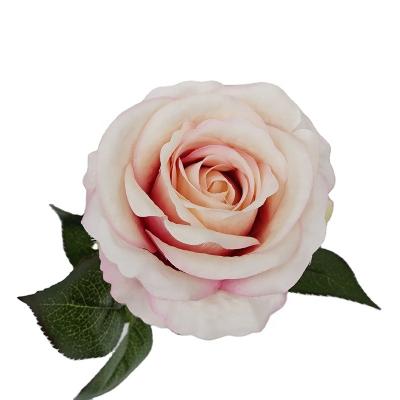 China Factory Price Durable 60Cm Rose Decoration Wedding Rose Flower Single Artificial Lifelike Rose Flower for sale