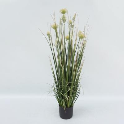 China Restaurant Decoration Plants 90cm PE Onion Grass Affordable Plant Outdoor Green Artificial Potted Plants for sale