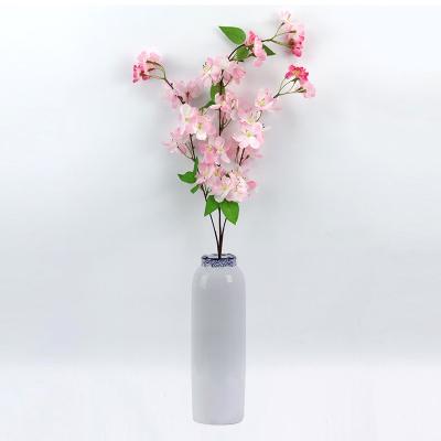 China Wedding Potted Sakura Cherry Flowers Artificial Blossom Tree Branch Centerpiece Durable Home Decorative Flower 85cm Table Cherry-Apple for sale