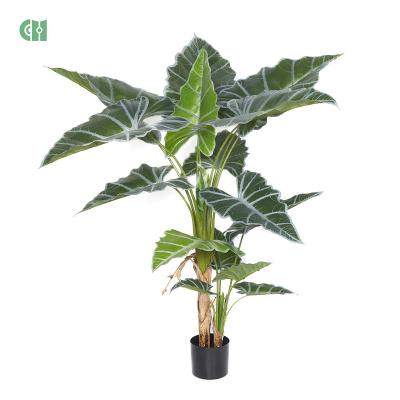 China Hot Selling Minimalist China Product Alocasia Pot Tree For Decoration Artificial Alocasia Tree for sale