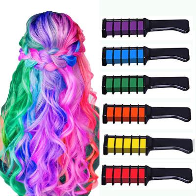 China Easy To Color New 6 PC Washable Hair Chalk Comb Temporary Luminous Hair Color Dye For Girls Kids Party Cosplay DIY Children's Day Christmas for sale