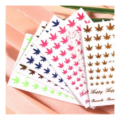 China 3d Nail Art 2021 Hot Selling Nail Art Transfer Foil Sticker Nail Art Leaf Sticker Gothic Amazon Nail Art Decoration DIY Retro 3D Nail Art for sale