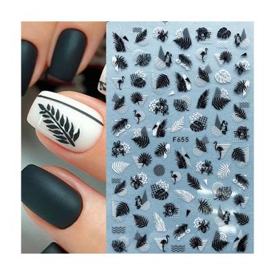 China 3d Nail Art DIY Decoration Factory Price Custom DIY Nail Decal Nail Stickers Art Decoration Flower Design For Nail Salon for sale