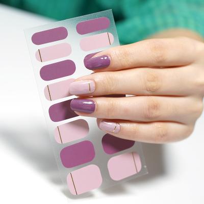 China 3d Nail Stickers New Arrival 16 Art DIY Decoration Full Nail Polish Waterproof Film High Quality Nail Stickers Wholesale for sale