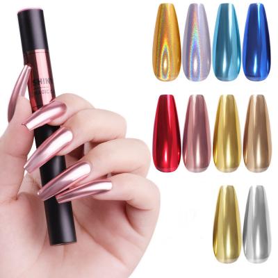 China Personal Nail Art Nail Art Cushion Magic Pen Air Cushion Magic Mirror DIY Sprinkle Laser Gold and Silver Pen Solid Chalk Phantom Nail for sale