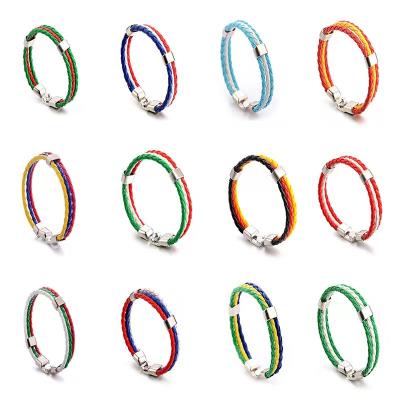 China CLASSIC World Cup Color Bracelet JewelryWoven Bracelet for sale