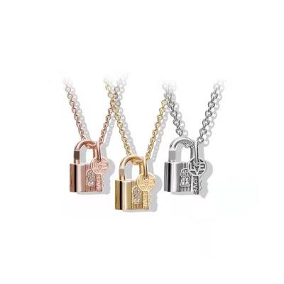 China Silver Year of the New Tiger Love Lock Key Necklace Eternal S925 Sterling Silver Clavicle Base Chain for sale